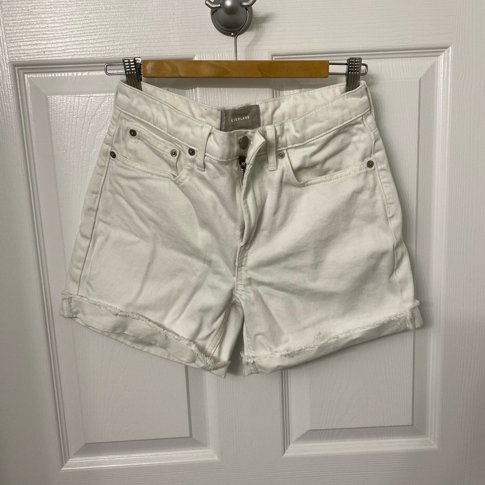 Everlane Women's White Denim Shorts